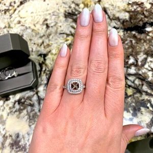 Shane Co double halo engagement ring